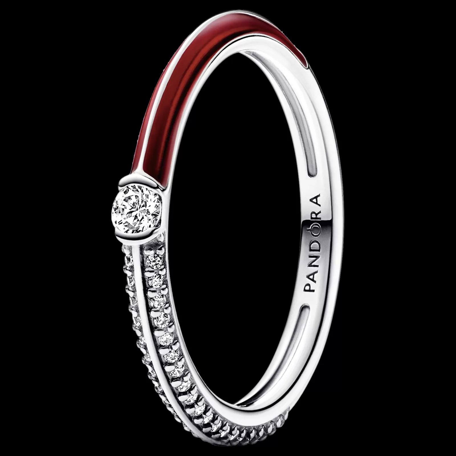 Anel Encarnado E Zirconias-Pandora New