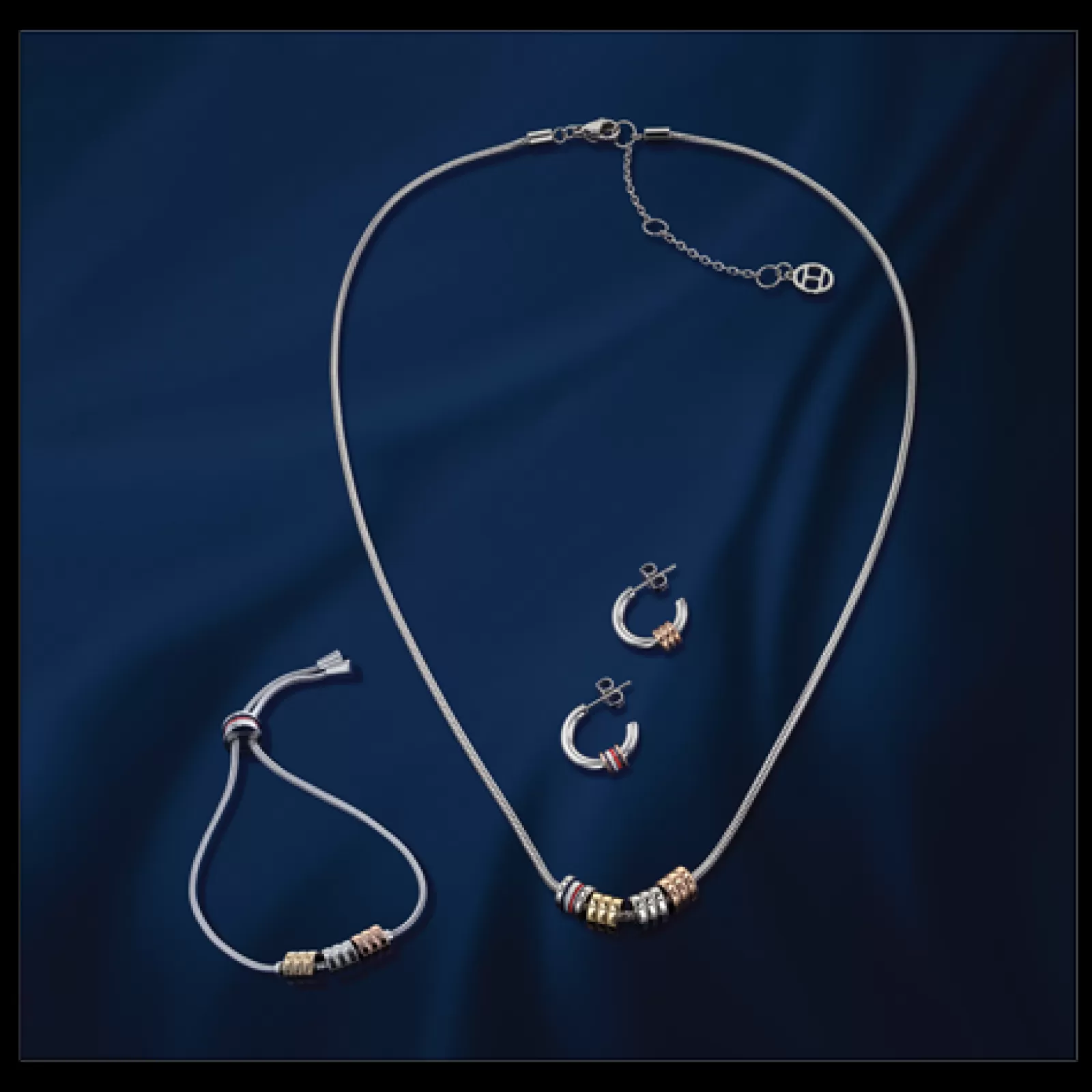 Colar Aco Pecas Tricolores-Tommy Hilfiger Jewelry Hot