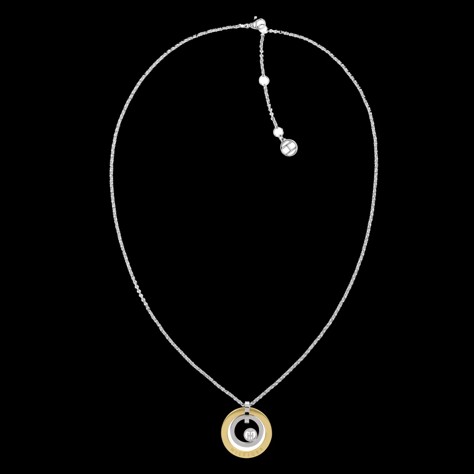 Colar Aco Pendente Redondo Bicolor-Tommy Hilfiger Jewelry Hot