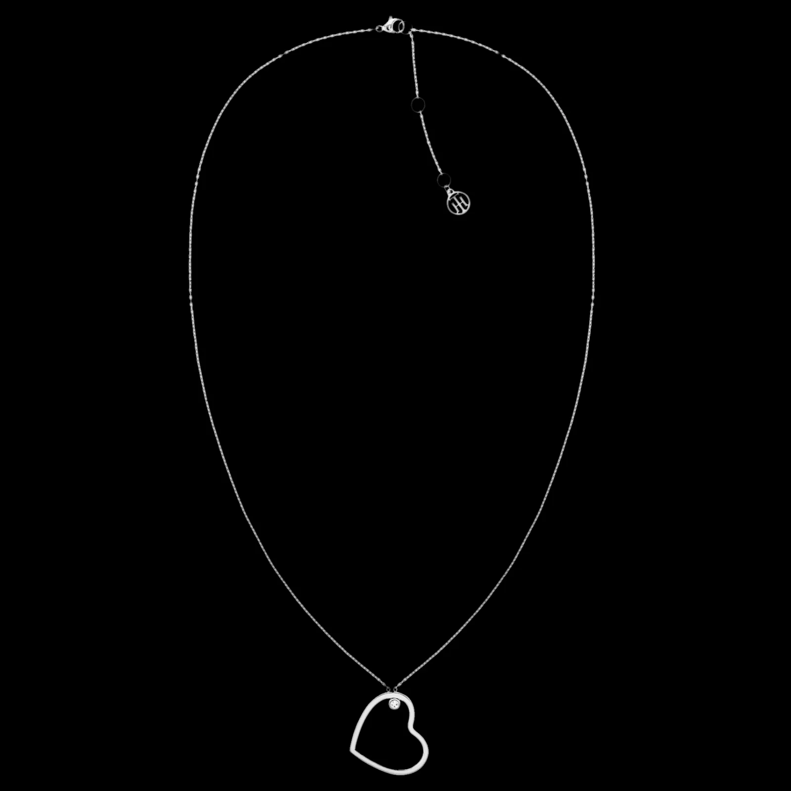 Colar Pendente Coracao E Cristal-Tommy Hilfiger Jewelry Discount