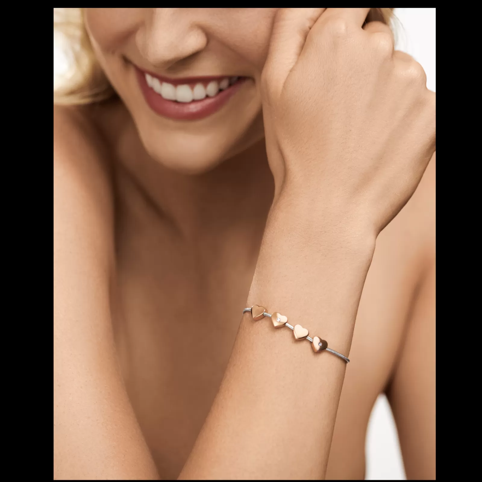 Pulseira Aco Bicolor Coracoes Ajustavel-Tommy Hilfiger Jewelry Store