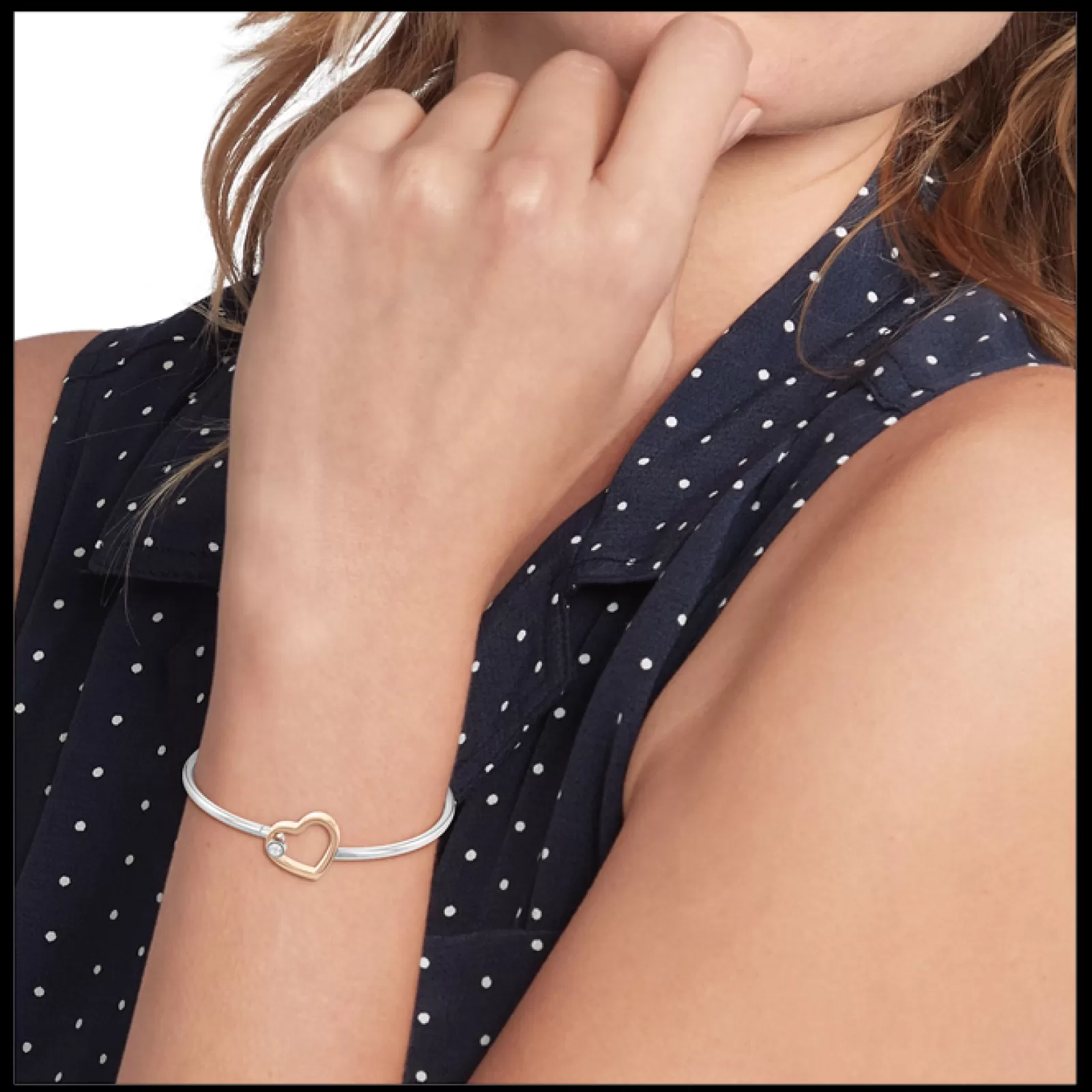 Pulseira Bicolor Coracao E Cristal-Tommy Hilfiger Jewelry Fashion