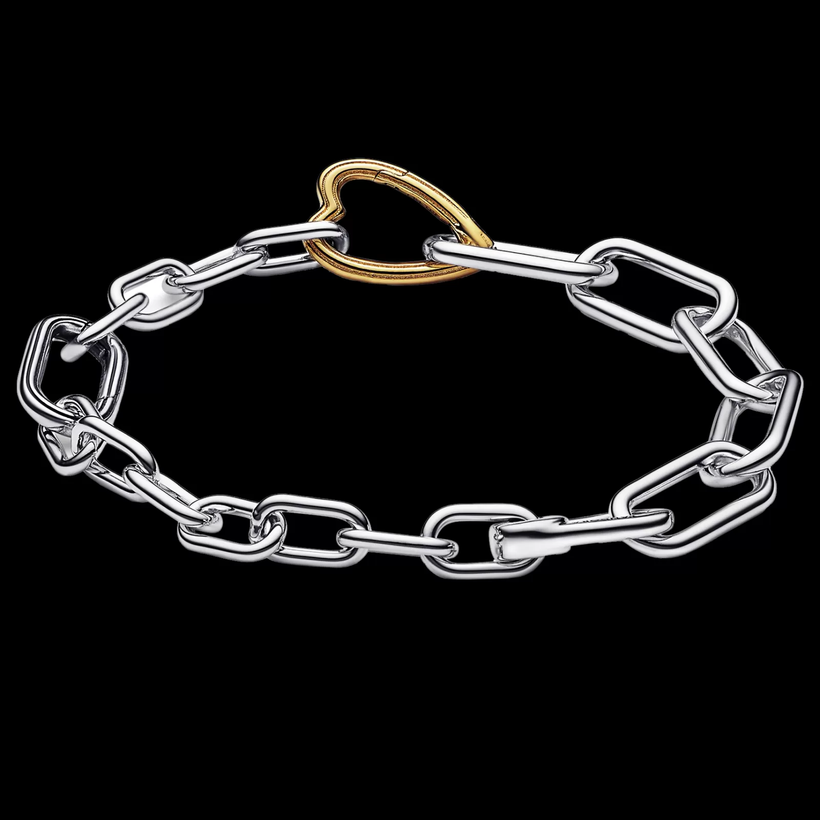 Pulseira Com Elo Dourado-Pandora Fashion