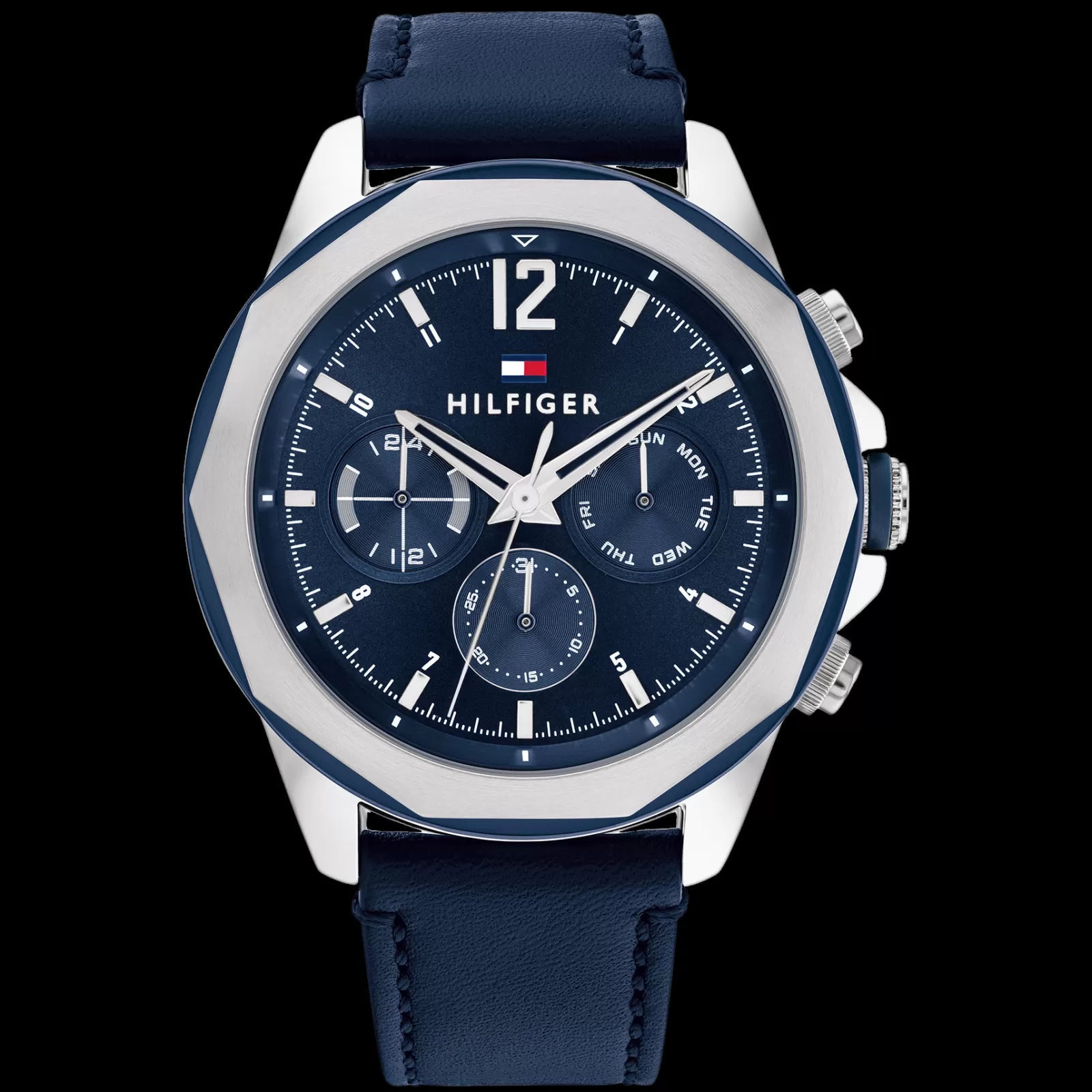 Relogio Aco Ip E Pele Azul-Tommy Hilfiger Watches Best Sale