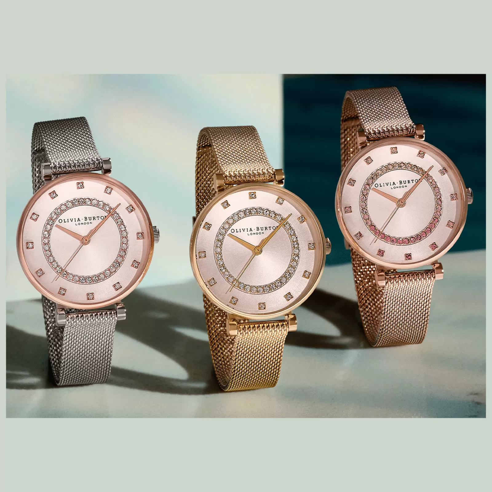 Relogio Belgrave Tbar Aco Bicolor Malha Milanesa-Olivia Burton Clearance