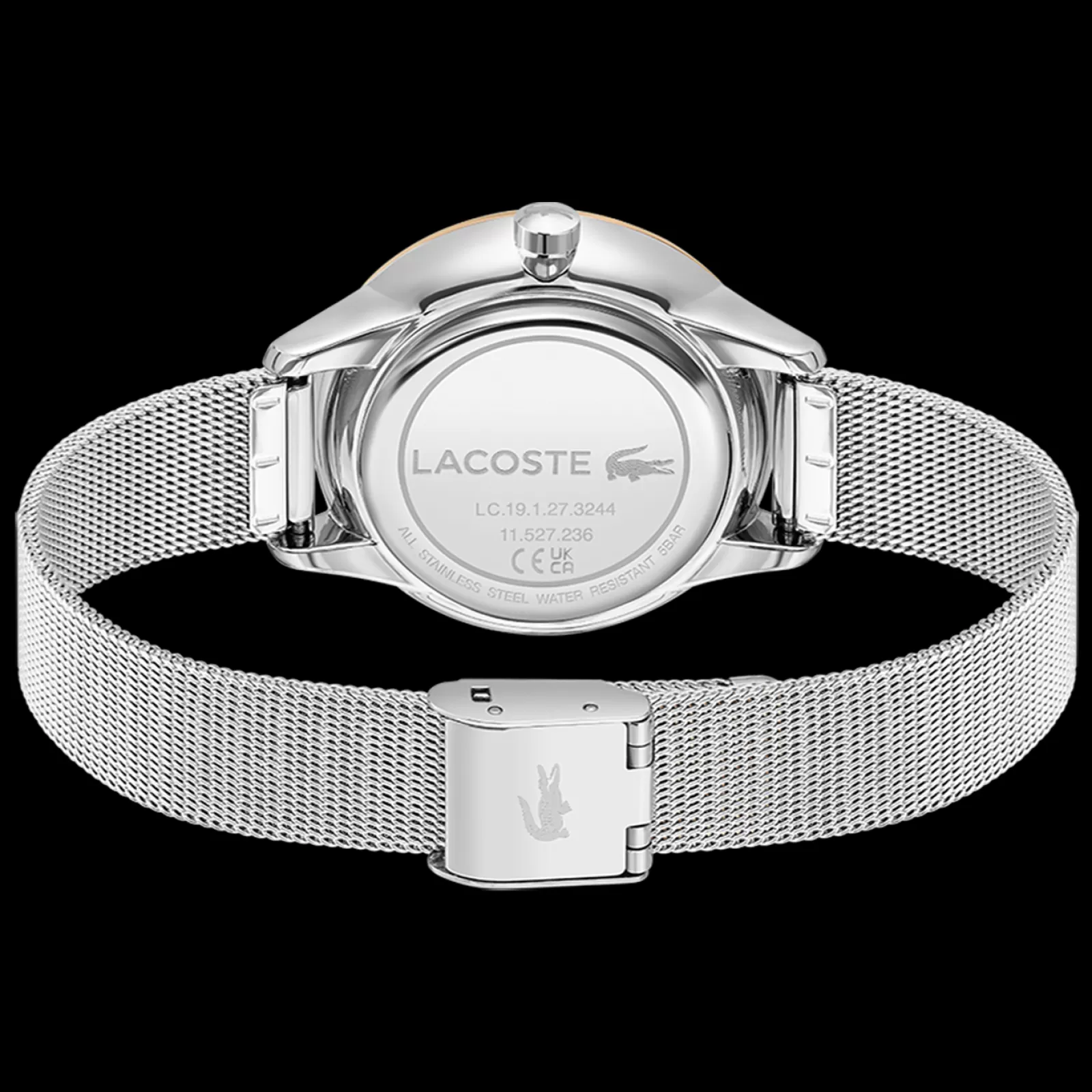 Relogio Birdie Aco Bicolor Malha Milanesa-Lacoste Clearance
