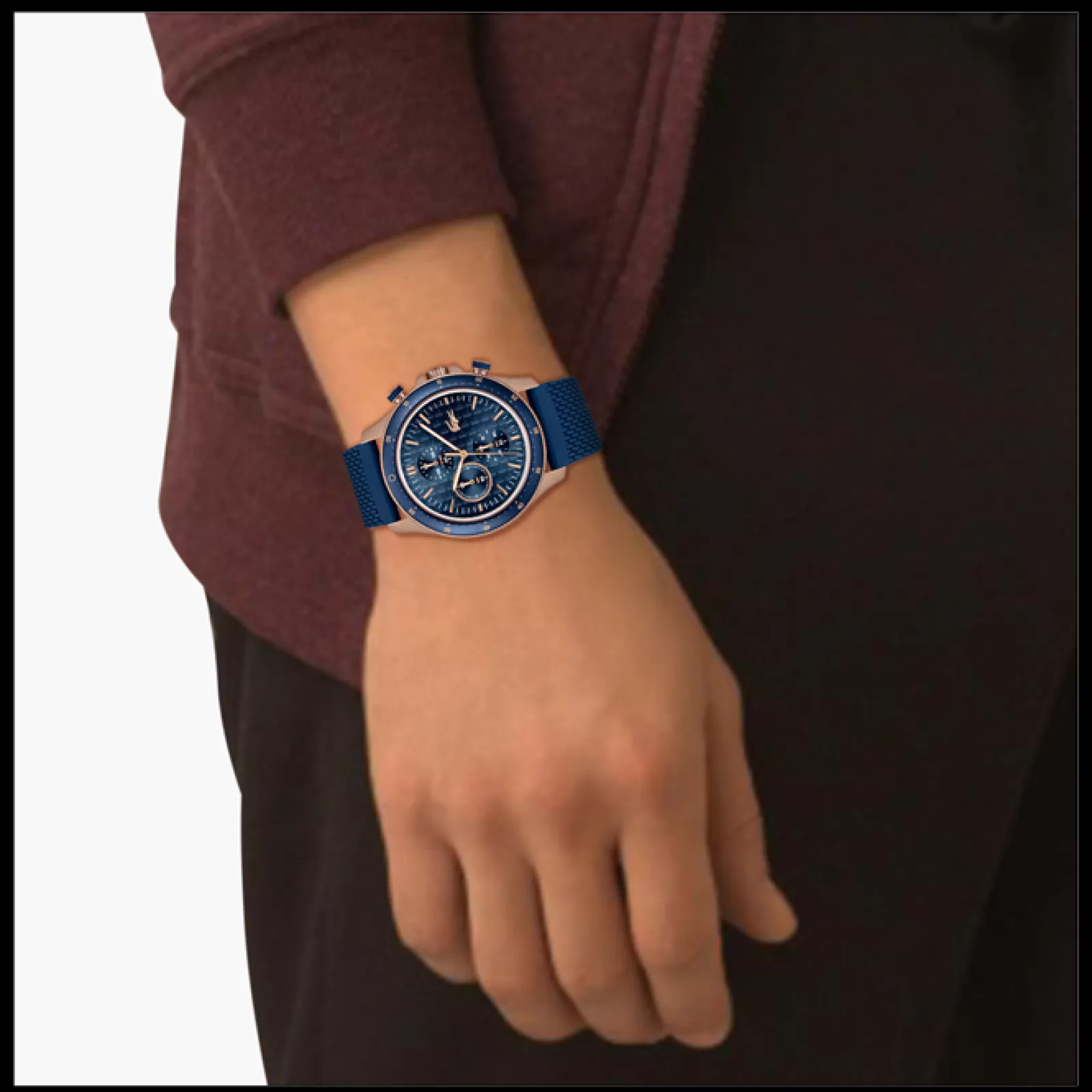 Relogio Neo Heritage Cronografo Azul Aco Silic.-Lacoste Clearance