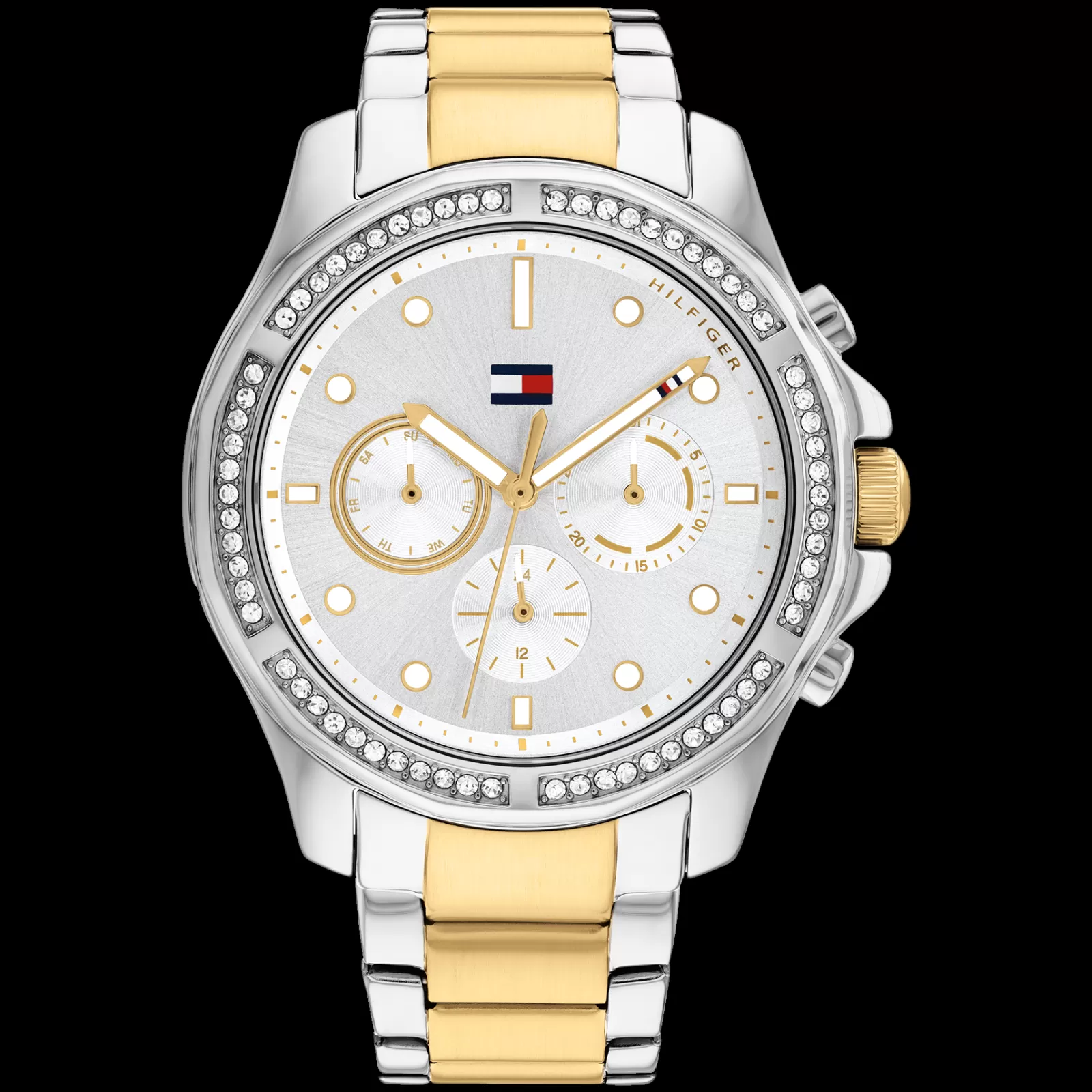 Relogio Prateado Aco Bicolor E Cristais-Tommy Hilfiger Watches Online
