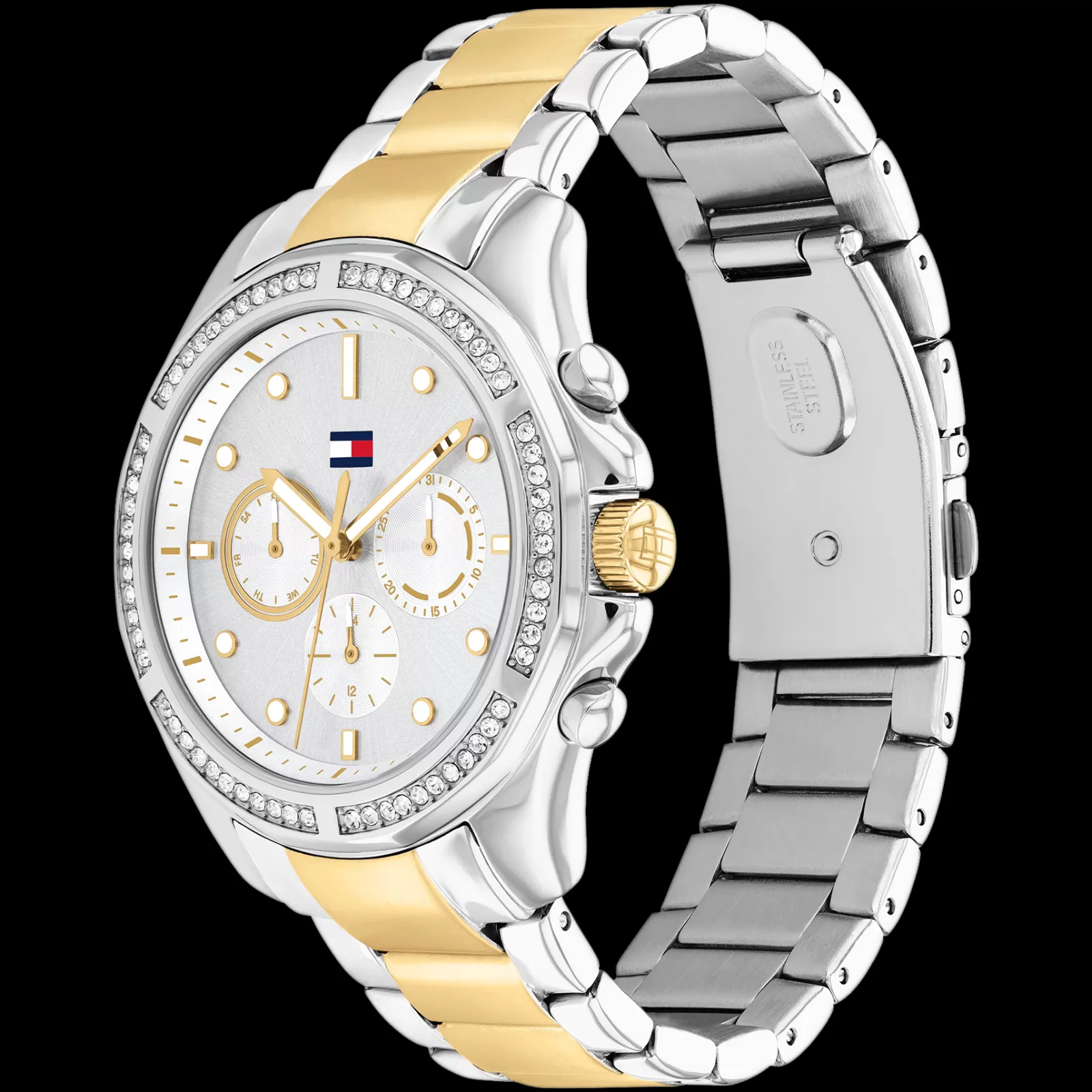 Relogio Prateado Aco Bicolor E Cristais-Tommy Hilfiger Watches Online