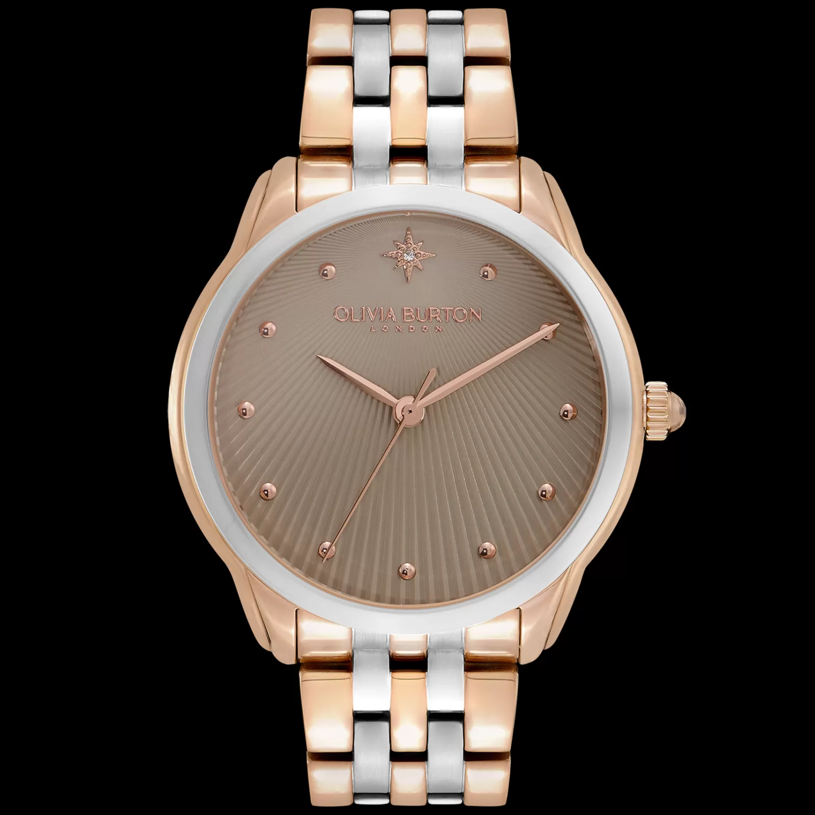 Relogio Starlight Cinzento Bicolor E Cristal-Olivia Burton Cheap