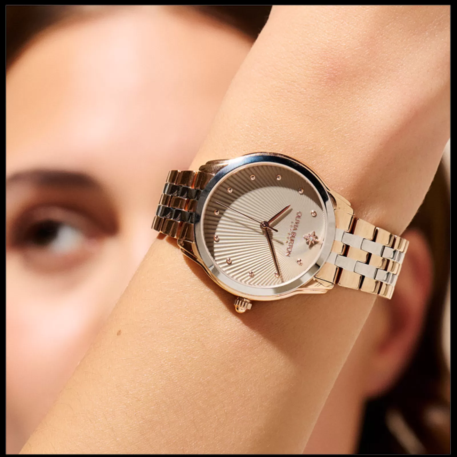 Relogio Starlight Cinzento Bicolor E Cristal-Olivia Burton Cheap