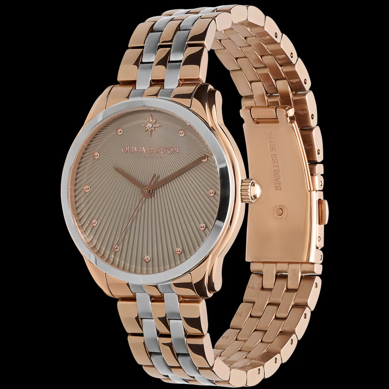 Relogio Starlight Cinzento Bicolor E Cristal-Olivia Burton Cheap