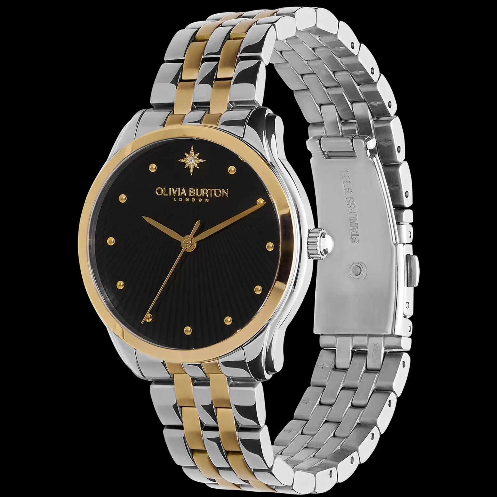 Relogio Starlight Preto Bicolor E Cristal-Olivia Burton Store